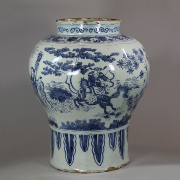 Dutch Delft blue and white vase, 17th Century - image 1
