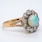 Opal and Diamond Cluster Ring - image 1