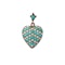 Turquoise and pearl heart pendant - image 1