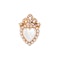 Moonstone pearl and diamond heart brooch - image 1