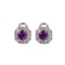 Amethyst and Diamond clip Earrings - image 1