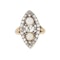 Opal and diamond marquise shaped Victorian ring - image 1