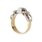 Diamond set skull ring in 22 ct gold and silver - image 2