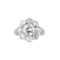Art Deco diamond flower shape cluster ring - image 1