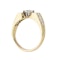 Retro diamond ring with modern brilliant cut centre and extended diamond shoulders - image 2