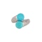 Crossover Turquoise and Diamond ring - image 1