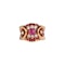 Cabochon Burma Ruby and Diamond dress ring - image 1