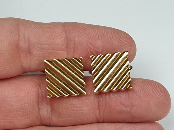 Kutchinsky chunky gold cufflinks  DBGEMS - image 2