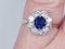 Sapphire and diamond cluster engagement ring 4764   DBGEMS - image 2