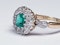 Antique emerald and diamond cluster ring 4772   DBGEMS - image 4