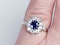 Antique sapphire and diamond engagement ring 4780   DBGEMS - image 3