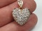 French 18ct gold and pave diamond heart  DBGEMS - image 2