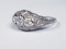 Antique Intricate Diamond Platinum Engagement Ring  DBGEMS - image 5