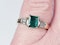 Emerald and Baguette Diamond Ring 1661  DBGEMS - image 3