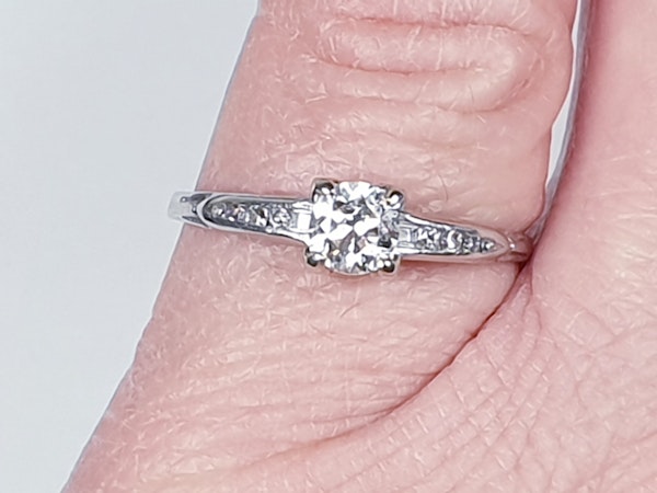 Transitional Diamond Art Deco Engagement Ring 1666  DBGEMS - image 2