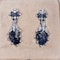Vintage sapphire and diamond drop earrings  DBGEMS - image 2