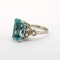 1950's Aquamarine and Diamond ring - image 2