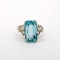1950's Aquamarine and Diamond ring - image 3