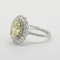 Oval Fancy Yellow Diamond cluster ring with GIA cert - image 3