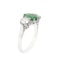 Emerald and diamond platinum trilogy ring. Spectrum - image 2