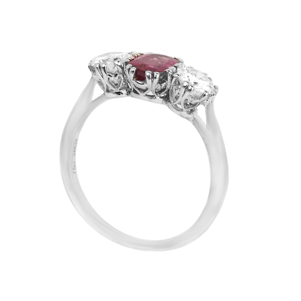 Ruby and diamond trilogy ring. Spectrum