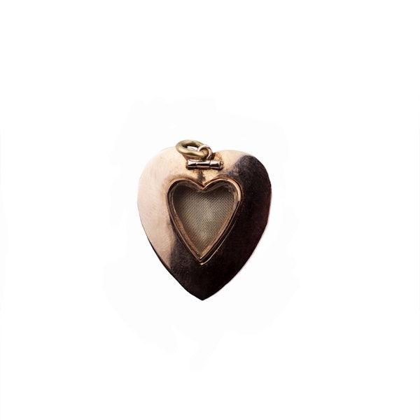 Georgian garnet diamond & pearl heart pendant. Spectrum Antiques - image 2