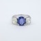 Natural Sapphire and Diamond 3 stone ring - image 4