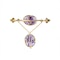 Art Nouveau amethyst, pearl and demantoid garnet brooch/pin - image 2