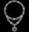 Artificers’ Guild. An Arts & Crafts / Art Nouveau silver necklace of wirework leaves and beads set with gemstones. Circa 1910. - image 2