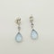 Aquamarine and diamond drop earrings A 4cts D 0.66cts - image 3