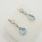 Aquamarine and diamond drop earrings A 4cts D 0.66cts - image 2