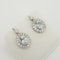 Aquamarine and diamond drop cluster earrings A3.80cts - image 2