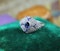 An "Art Deco Style" Sapphire & Diamond Demi-Bombe Ring mounted in Platinum, Mid-late 20th Century - image 3