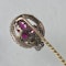 Antique stick pin with rubies - image 2