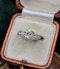 A very fine 1.60 Carat Old Cut Diamond & Platinum Solitaire Ring with French Cut Diamond Shoulders, English, Circa 1930 - image 4