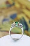 An exceptional Emerald and Diamond Three Stone Engagement Ring mounted in Platinum (Marked) and 18 Carat Gold, Pre-Owned - image 3