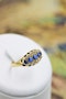 A fine Sapphire and Diamond Five Stone Ring mounted in 18ct Yellow Gold, English, Circa 1890 - image 1