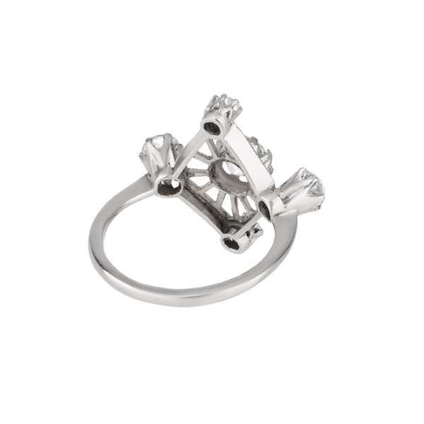 Lozenge shape Art Deco diamond ring - image 1