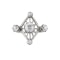 Lozenge shape Art Deco diamond ring - image 2