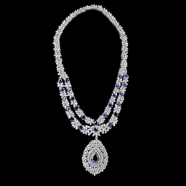 A Significant Sapphire and Diamond Necklace Offered by The Gilded Lily - image 2