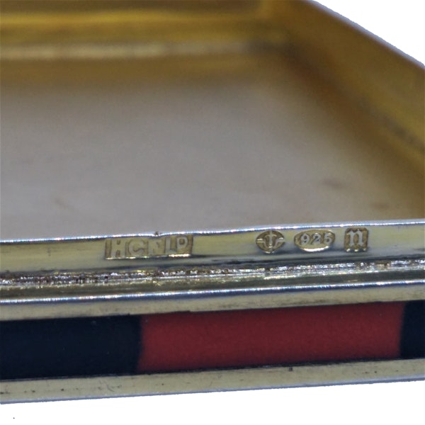 ArtDeco Continental silver gild enamel box - image 5