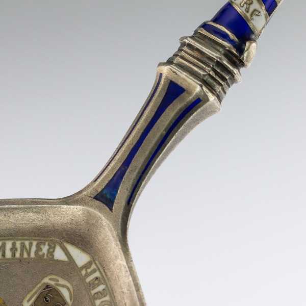 Danish Silver and enamel spoon by Peter Hertz, c. 1900 - image 5