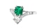 Emerald and diamond Art Deco ring - image 2