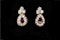 Ruby and diamond earrings - image 1