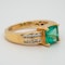 Emerald and diamond shoulders ring - image 2