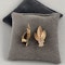 Date: circa 1940, 18ct Yellow & White Gold, Diamond stone set clip Earrings, SHAPIRO & Co since1979 - image 5