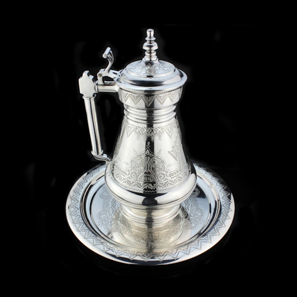 Russian Silver ewer and tray, St. Petersburgh 1880-1887 - image 1