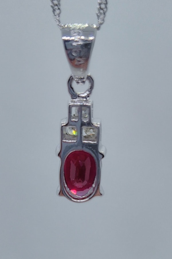 Ruby Diamond Pendant - image 2