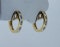 Sapphire and Diamond Round Hoop Earrings - image 2
