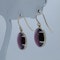 Garnet Cabochon Drop Earrings - image 3